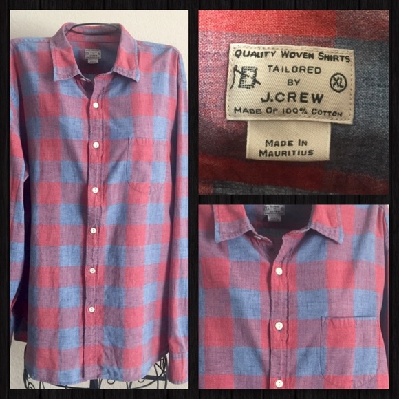 J. Crew Other - J. Crew Tailored Plaid Gingham Shirt   (JMOB)
